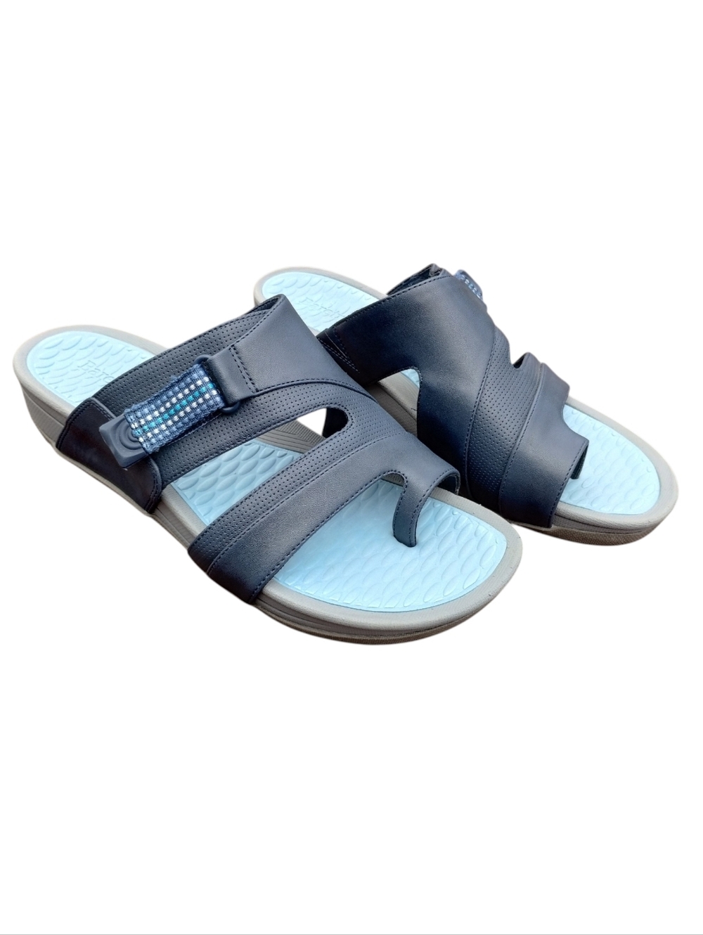 Baretraps Delia Women's Walking Sandals Size 11W Blue Cushioned Adjustable New
